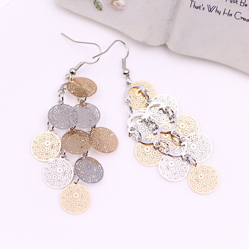 Nine Piece Round Flower Earrings