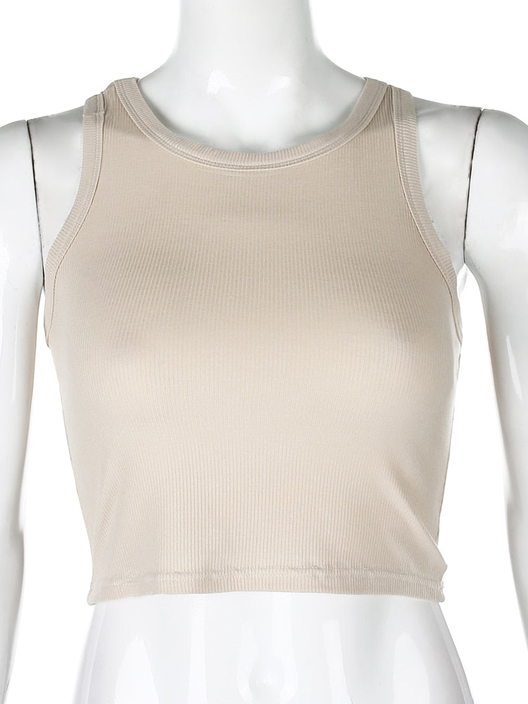 Summer Basic Mini Vest Streetwear