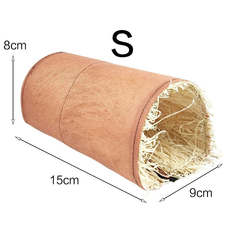 Rabbit Hideaway Hamster Tunnel Straw Nest