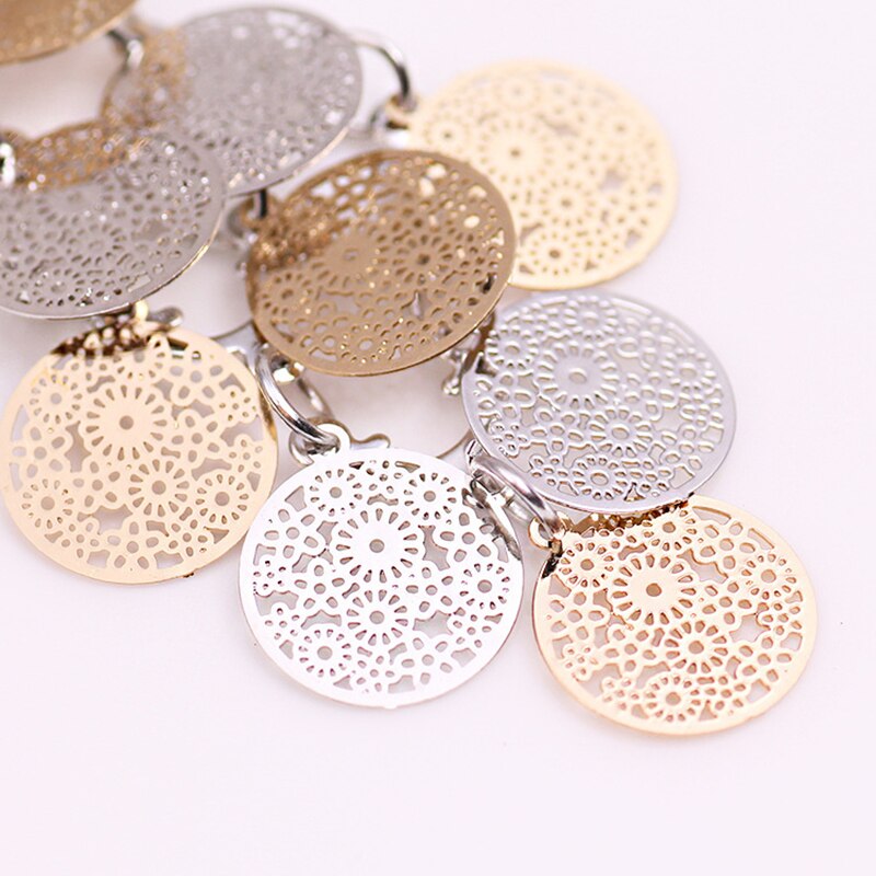 Nine Piece Round Flower Earrings