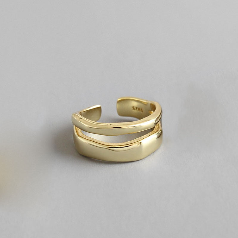 Minimalist Irregular Twined Finger Rings