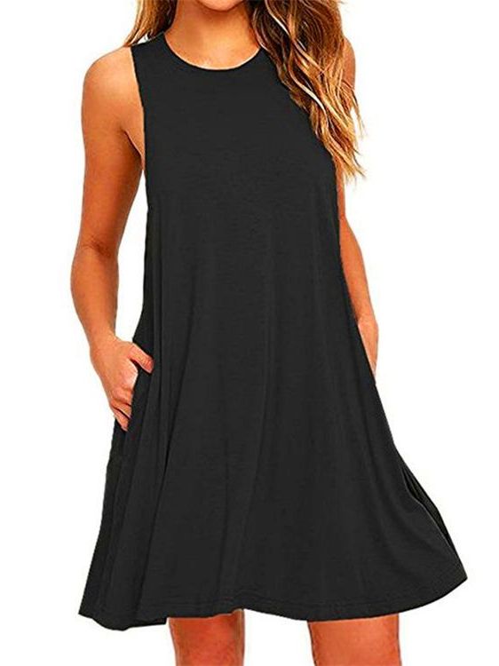 Women Black Blue Summer Dress 2022