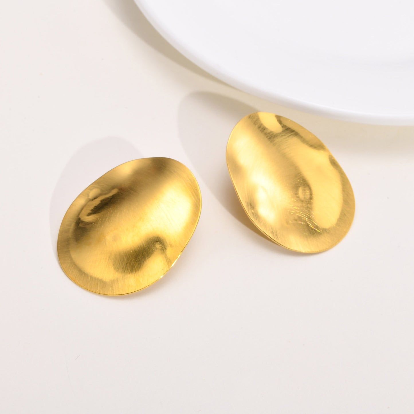 Matt Large Stainless Steel Stud Earring