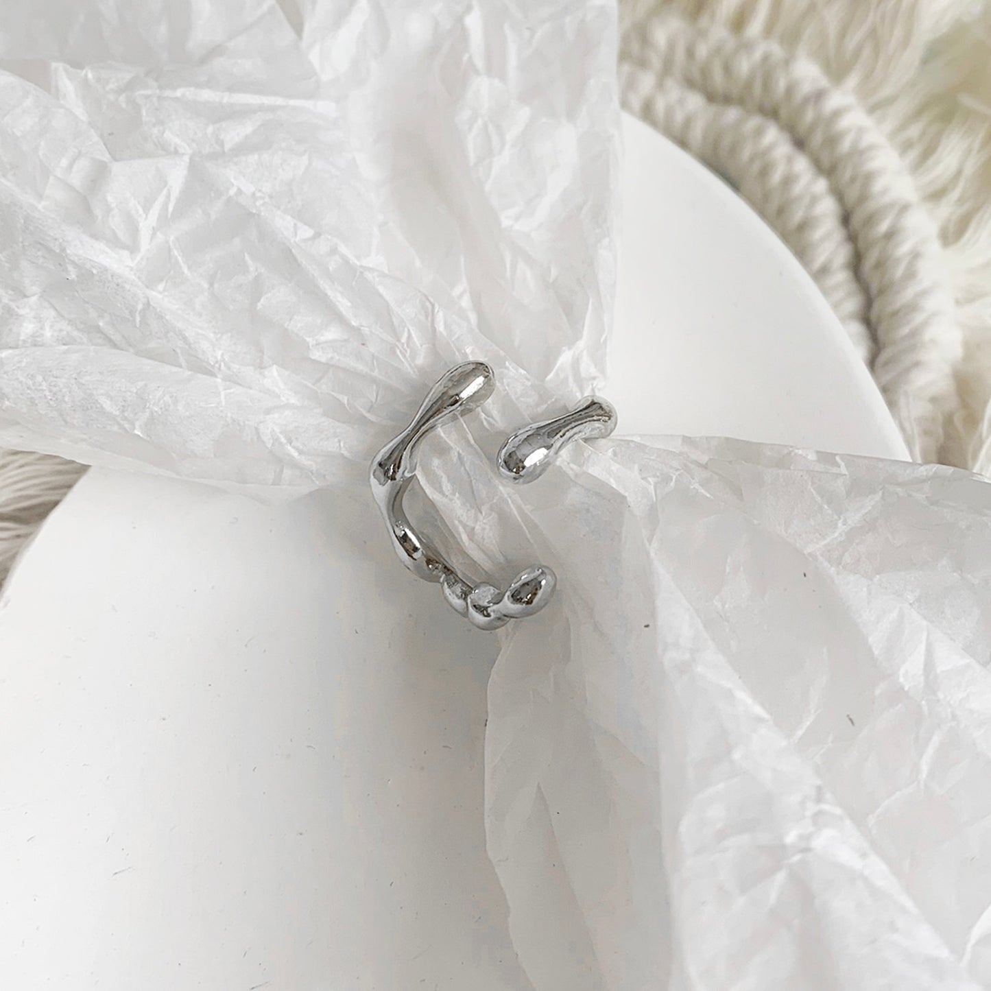 Minimalist Irregular Twined Finger Rings
