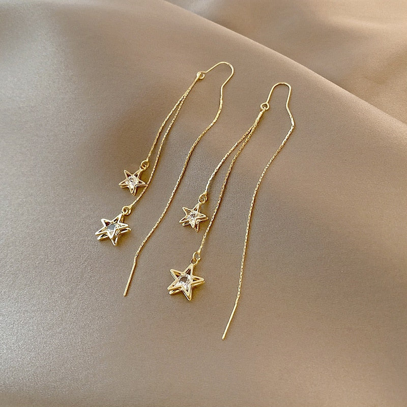 Crystal Butterfly Heart Star Dangle Earring