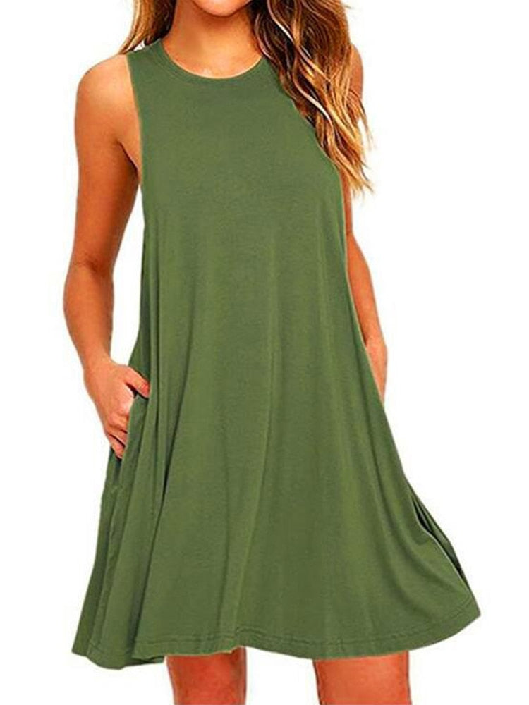 Women Black Blue Summer Dress 2022