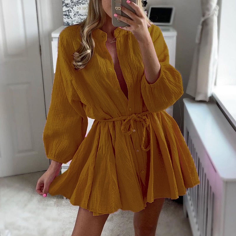 Elegant Straight Long Sleeve Dress