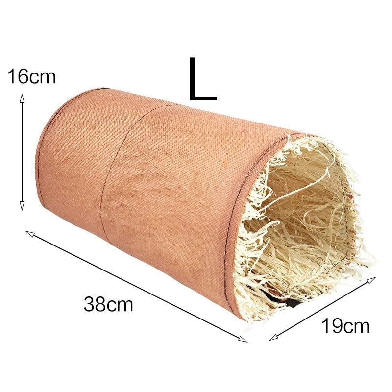 Rabbit Hideaway Hamster Tunnel Straw Nest