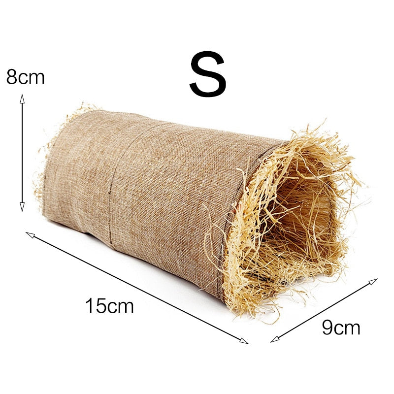 Rabbit Hideaway Hamster Tunnel Straw Nest