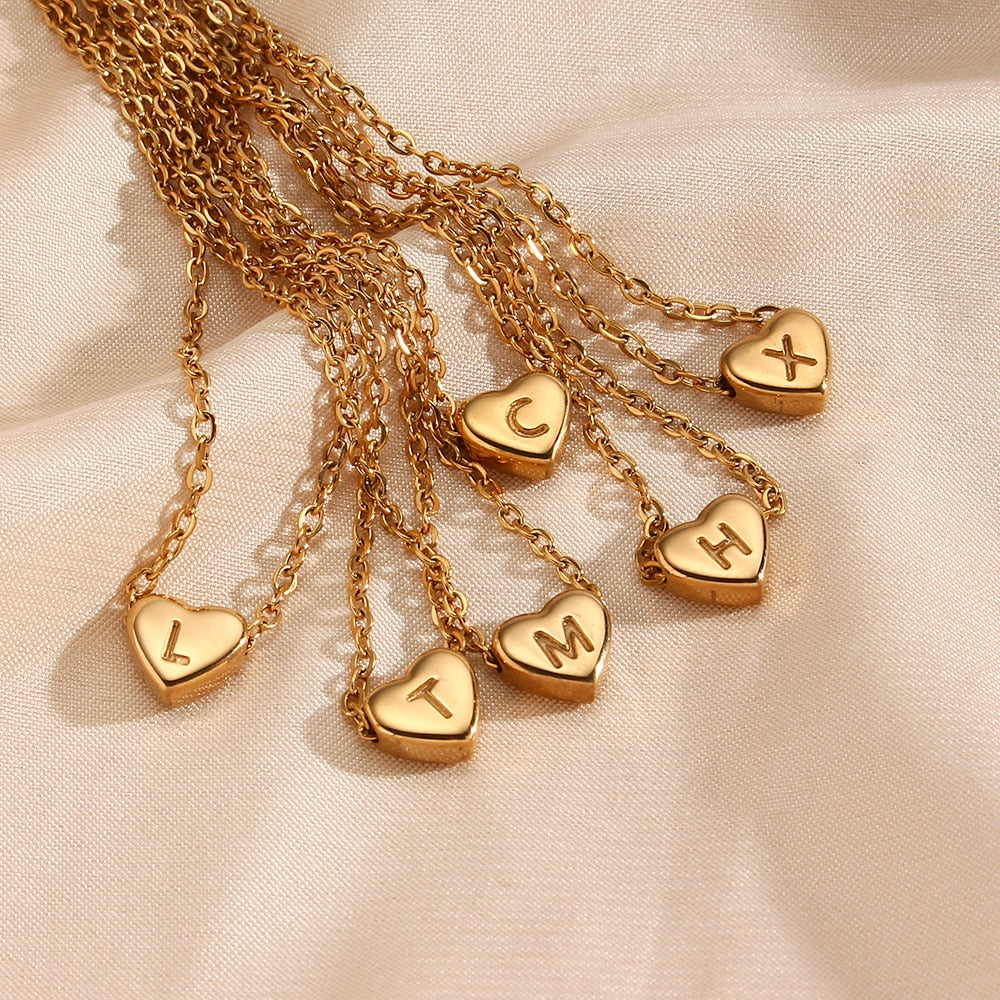 Minimalist Small Love Initial Necklace