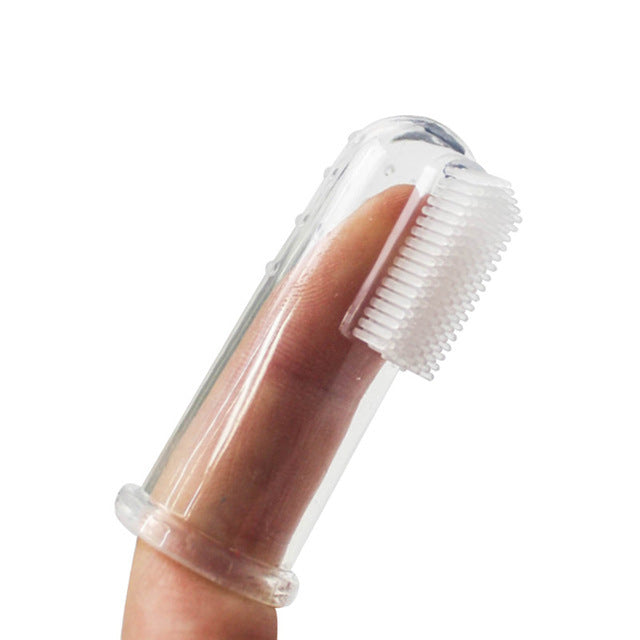 Soft Pet Finger Toothbrush Teddy Dog