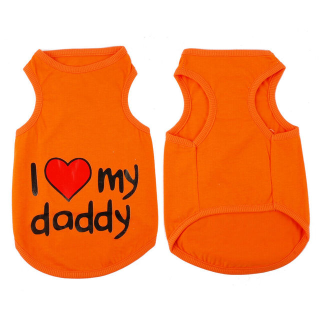 Dog Vest Shirt I Love Mummy/Daddy