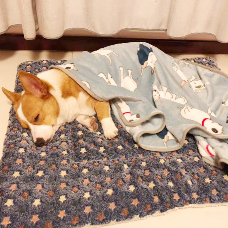 Pet Mat Three Layer Pet Bed Autumn Winter Warm Soft Fleece
