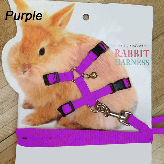 Adjustable Rabbit Harness Soft Small Pet Hamster Leash