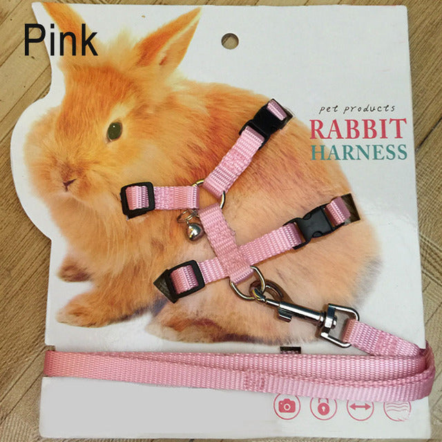 Adjustable Rabbit Harness Soft Small Pet Hamster Leash