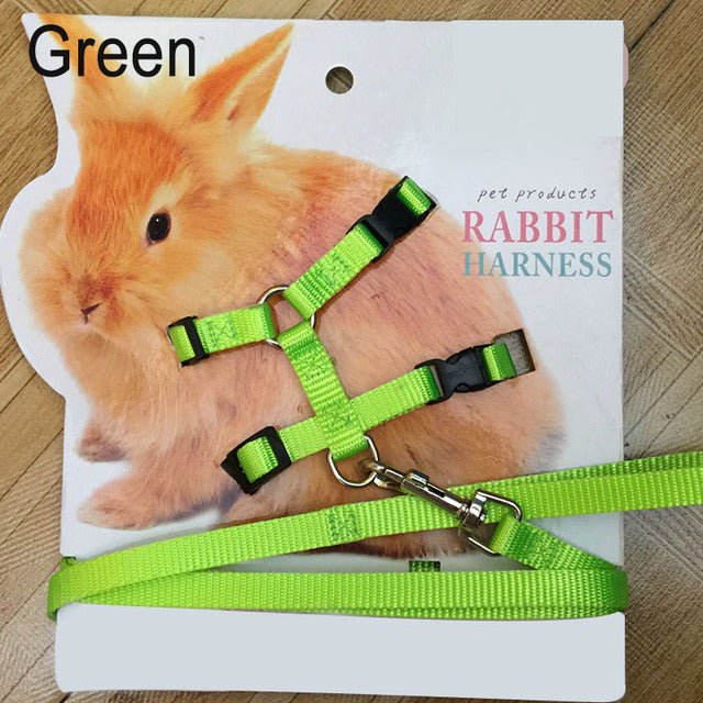 Adjustable Rabbit Harness Soft Small Pet Hamster Leash