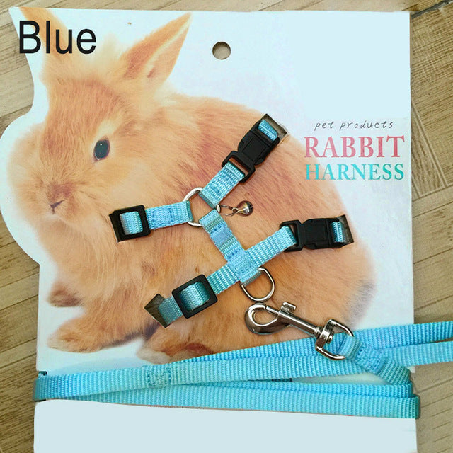 Adjustable Rabbit Harness Soft Small Pet Hamster Leash