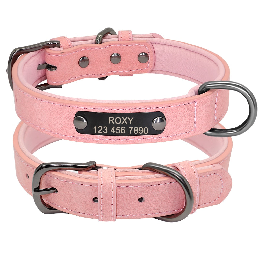 Custom Personalized Small Dogs Leather Collar