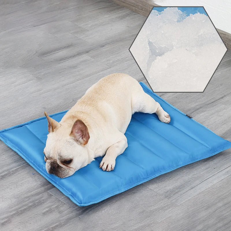 Pet Dog Cooling Mat Ice Pad Teddy Mattress
