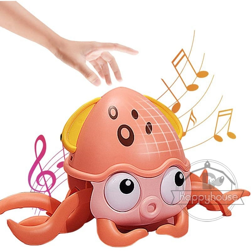 Crawling Crab Baby Toys with Music LED Light Up
