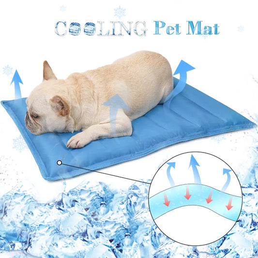 Pet Dog Cooling Mat Ice Pad Teddy Mattress