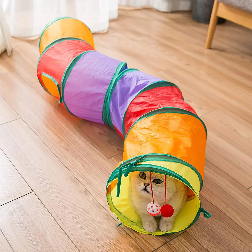 Cat Tunnel Toy Funny Pet Holes Play Tubes