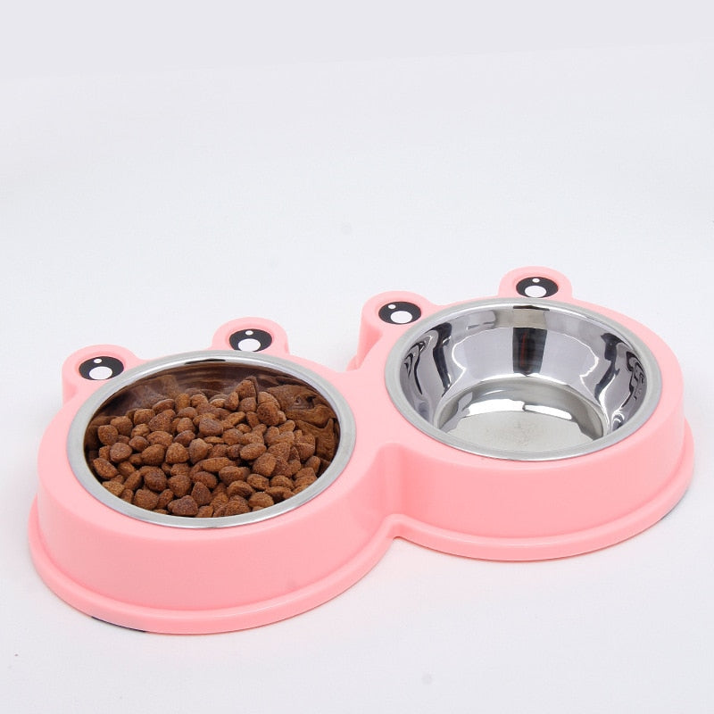 One-piece Pet Double Bowl Stainless Steel