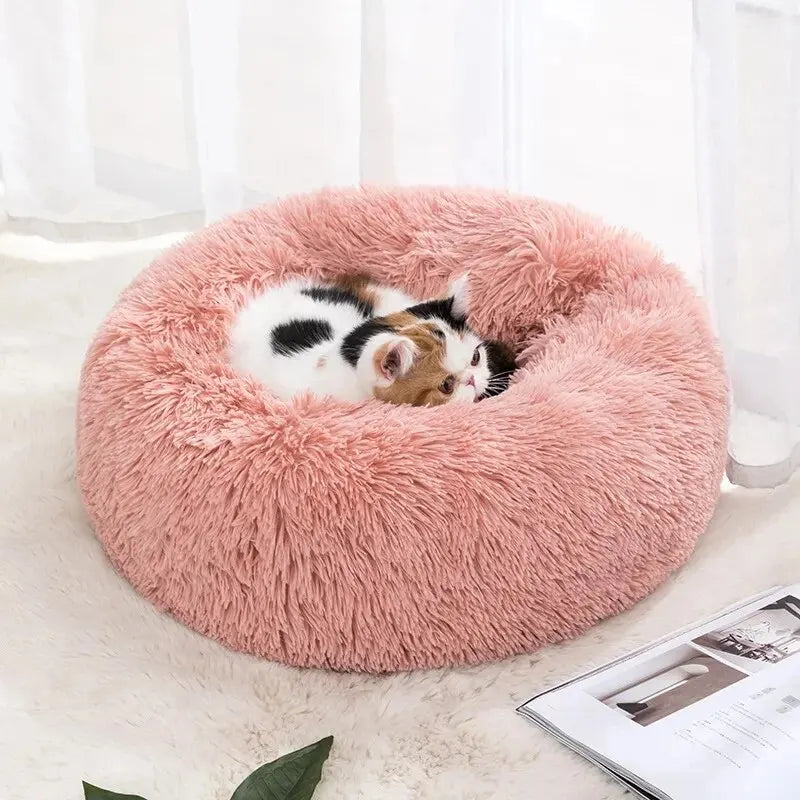 Cat Nest Round Soft Shaggy Mat Indoor Bed
