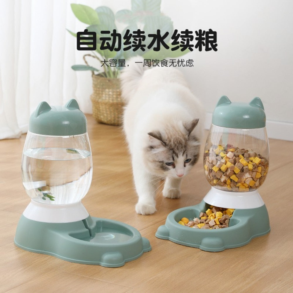 Automatic Pet Bowls Feeder dog Water Bottle