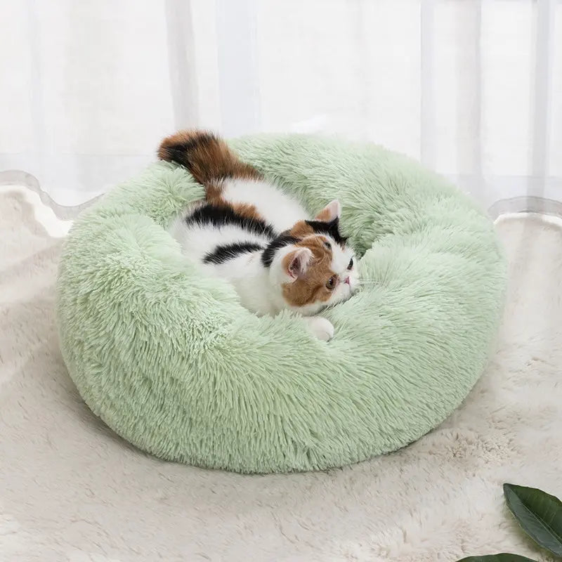 Cat Nest Round Soft Shaggy Mat Indoor Bed