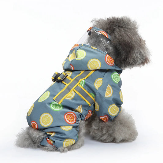 Raincoat Four Feet Fruit Print Water Proof