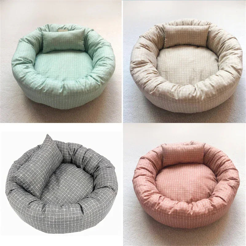 Soft Cloth Pet Mat with Pillow Sleeping Cushions Sofa