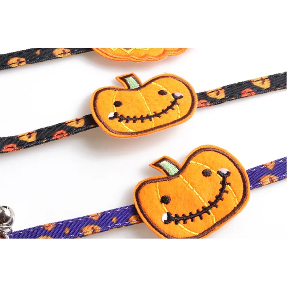 Halloween Collars Pumpkin Themed