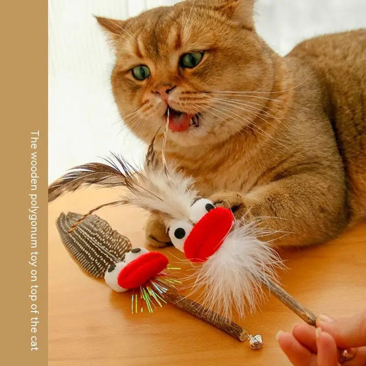 Feather with Bell Amusing Cat Stick
