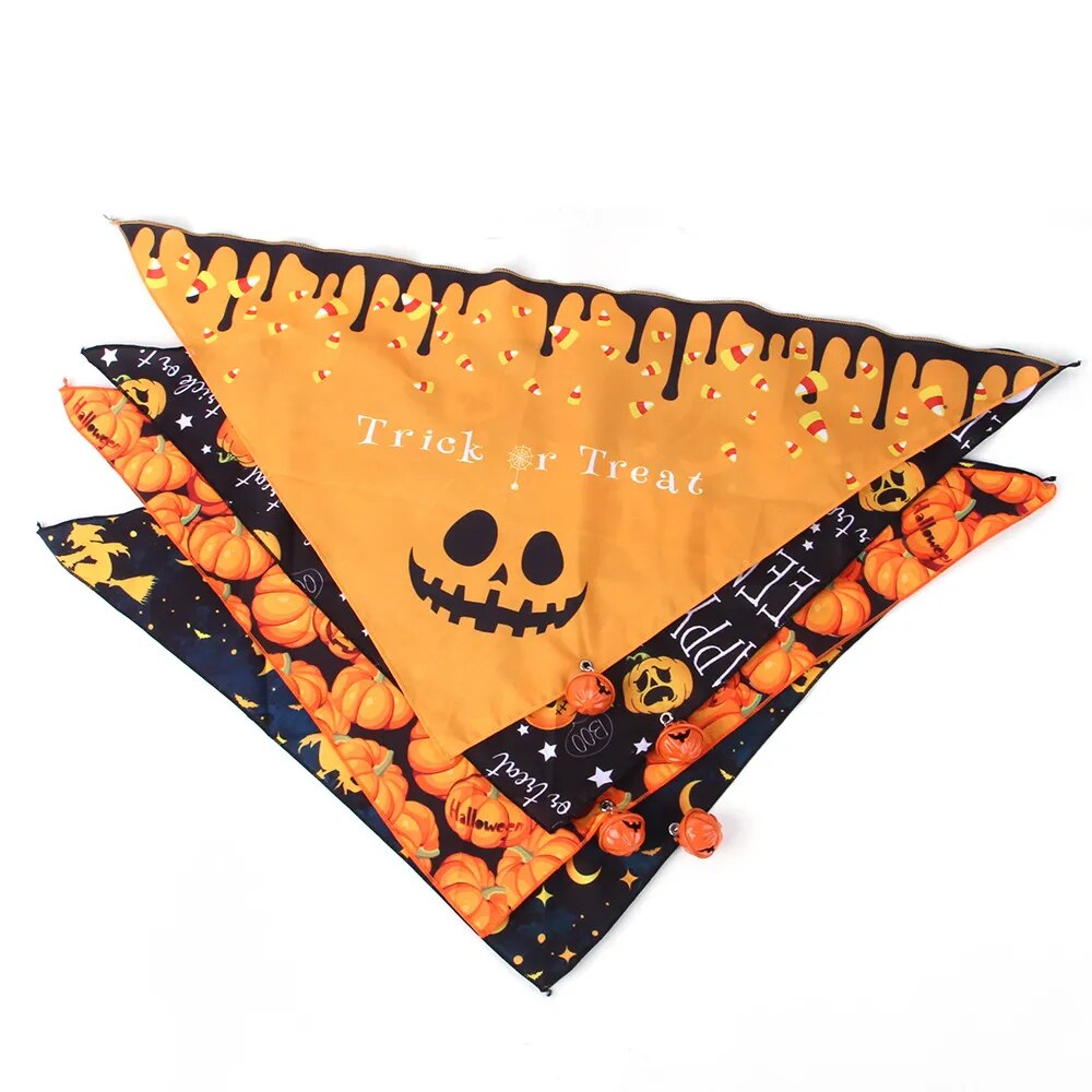 Halloween Bell Collar Triangular Bandage