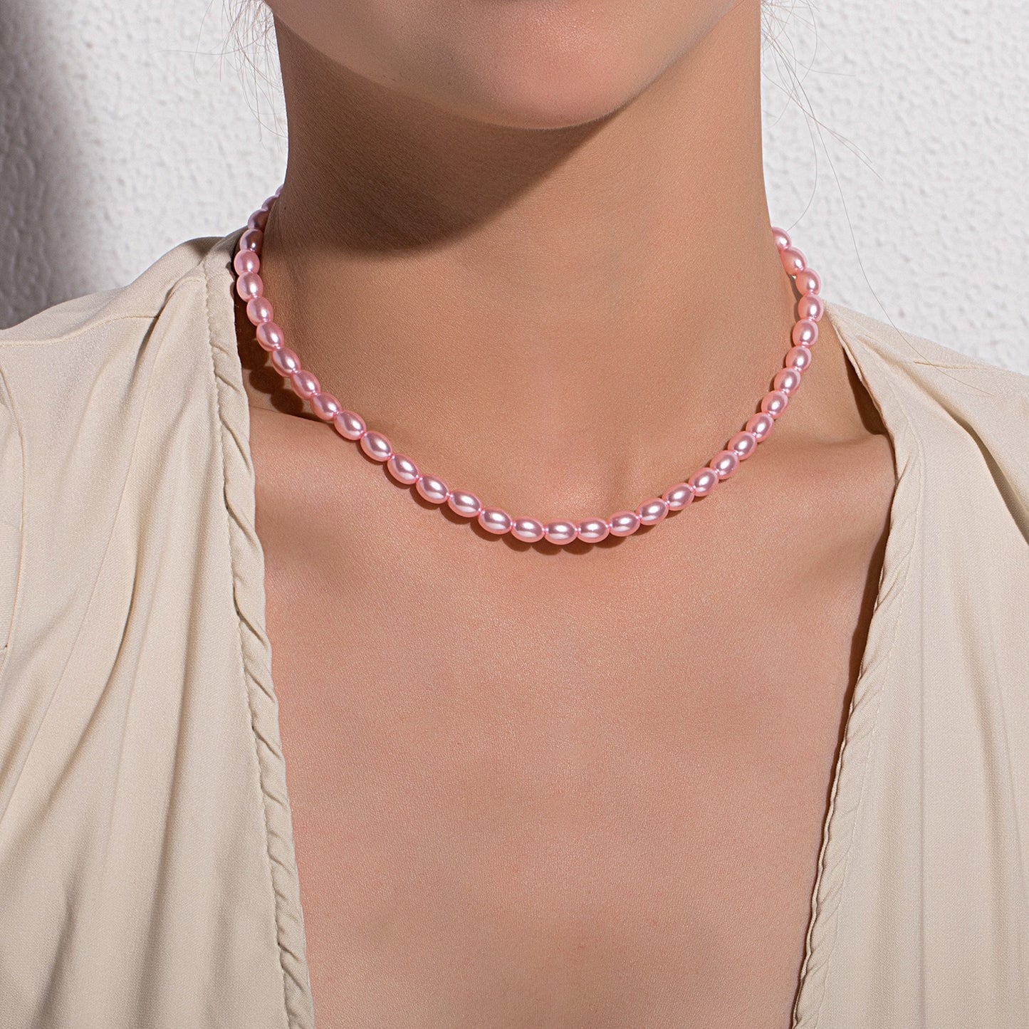 Pearl Chain Choker Necklace For Women
