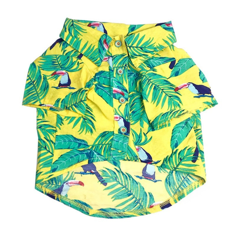 Hawaiian Style Dog Clothes Summer Pet Printed Shirt