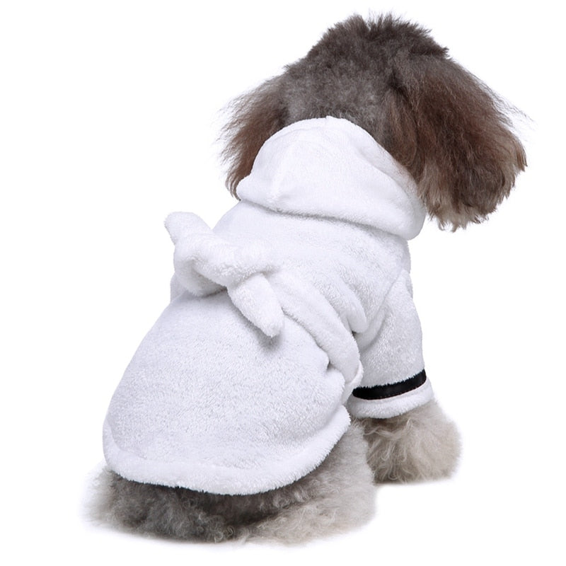 Pet Dog Bathrob Dog Pajamas Sleeping Clothes Soft Pet Bath Drying Towel