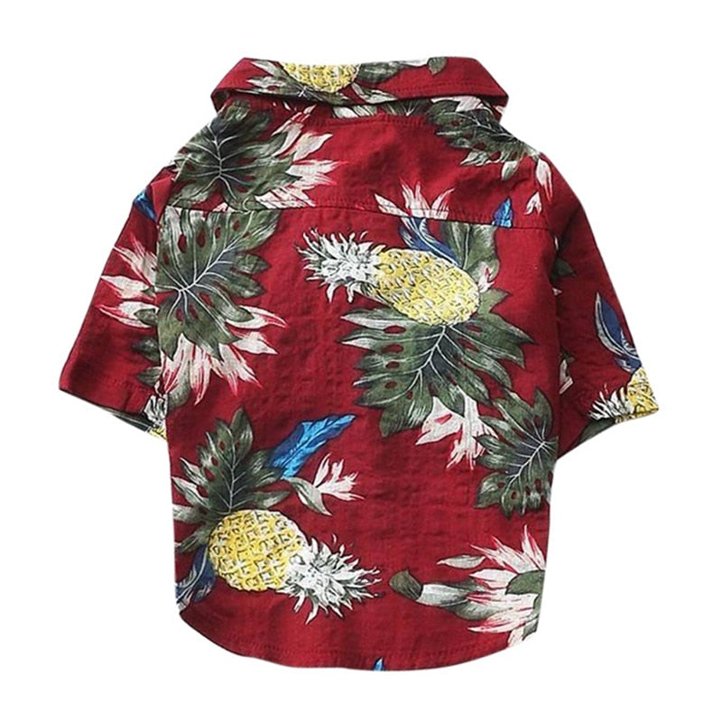 Hawaiian Style Dog Clothes Summer Pet Printed Shirt