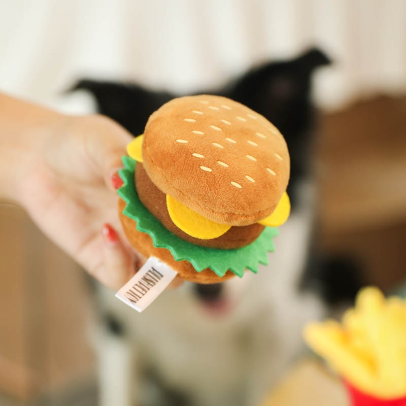 Funny Dog Toys Creative Hambuger Pet Toy