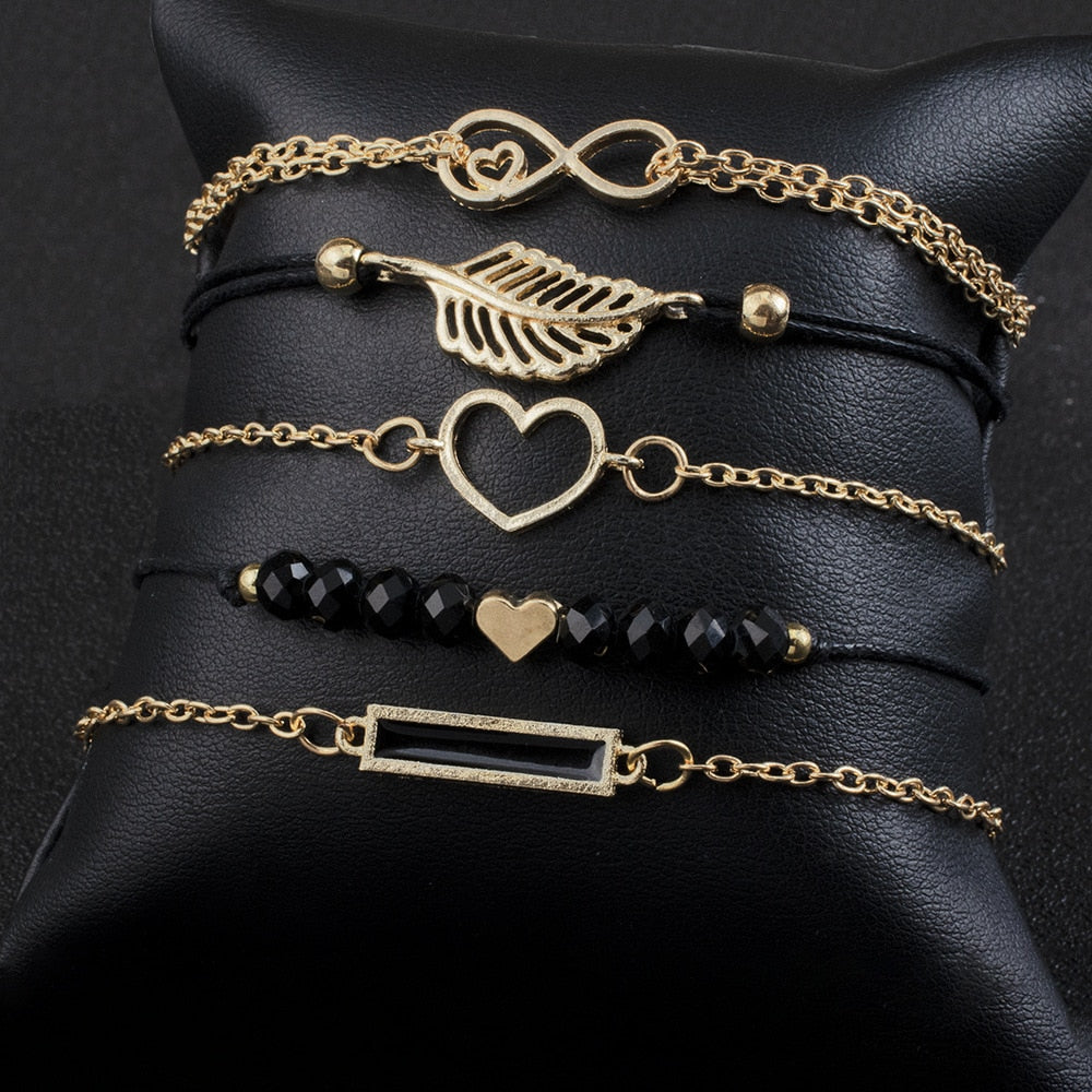 Love Heart Infinity Symbol Charm Bracelets