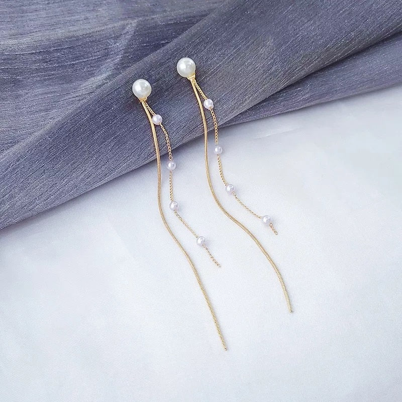 Long Tassel Drop Earrings for Women