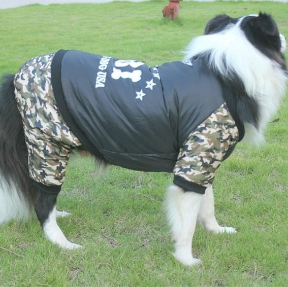 New FBI Pets Dog Clothes Coat Cotton Winter Warm Thicken Costumes