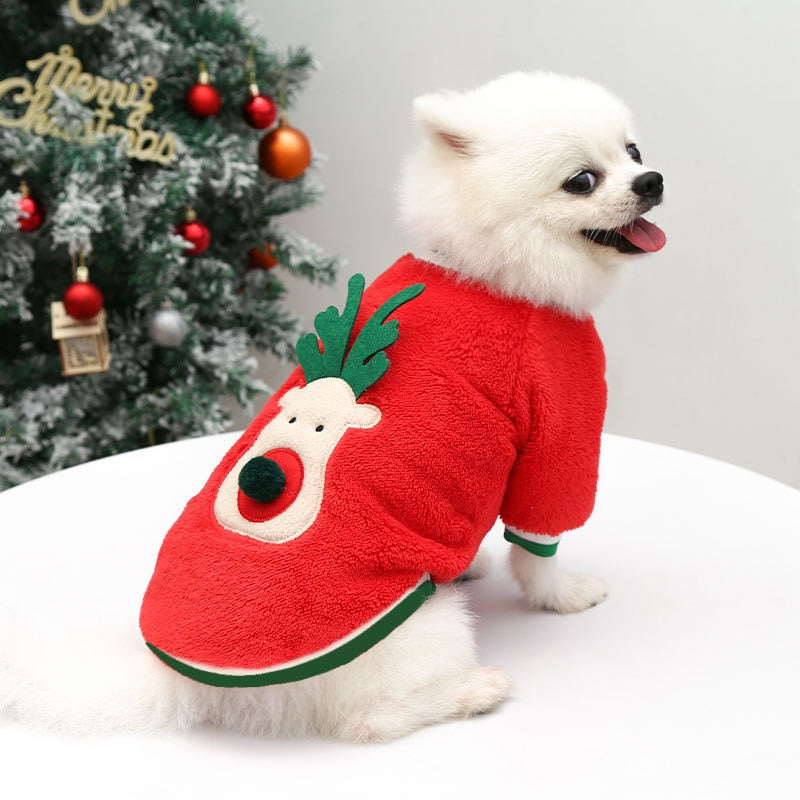 Christmas Pet Warm Dog Winter Clothes Coat Hoodies