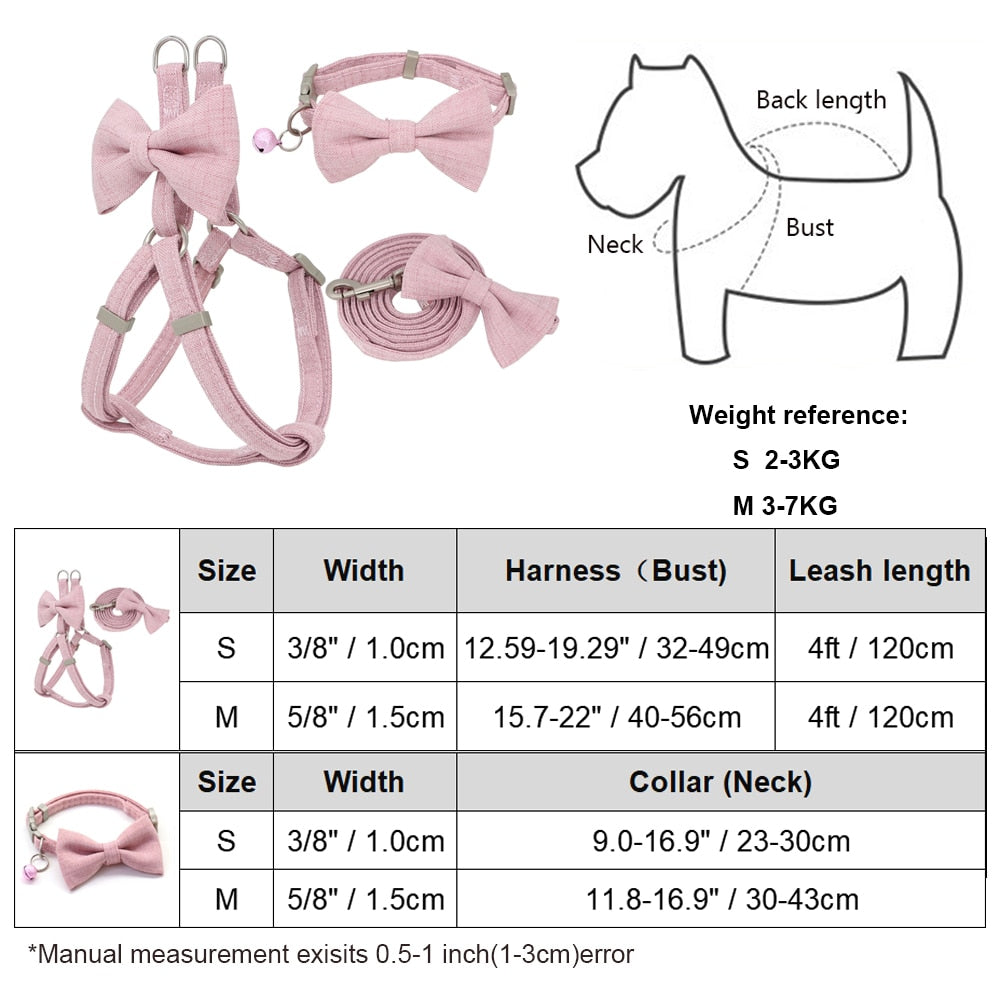 Dog Harness Leash Collar Set