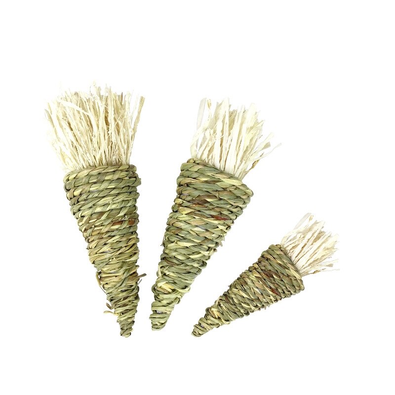 Natural Hay Treats Grass Carrot Toys for Rabbit