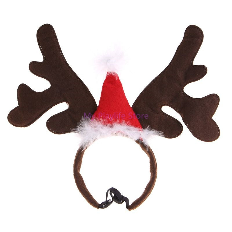 Christmas Pet Headband Deer Horn Hat Costume Dog