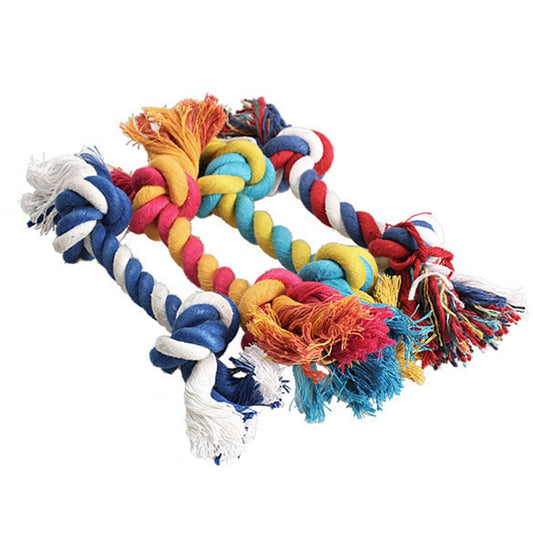 Cotton Chew Knot Toy Durable Braided Bone Rope