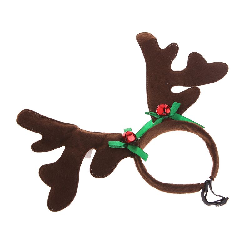 Christmas Pet Headband Deer Horn Hat Costume Dog