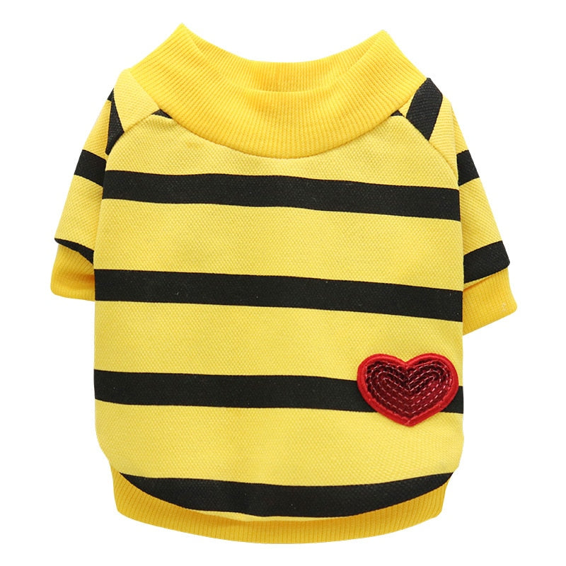 Striped Hoodie with Beautiful Heart